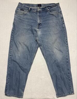 Vintage Tommy Hilfiger Jeans Mens 40x32 Blue Freedom Relaxed Straight Denim